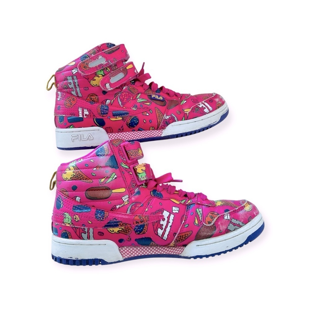 Fila Kawaii Sweets Pink Pop Art High Top Sneakers Size 5 Candy Ice Cream - Picture 3 of 8